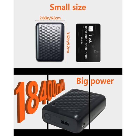 Graphene Black Men Heated Jacket Coat with 18400 mAh Battery Pack & Adaptor. - Picture 4 of 6